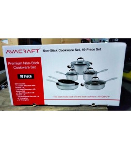 AVACRAFT 10 Piece Premium  Non Stick Cookware Set. 400 Sets. EXW Los Angeles